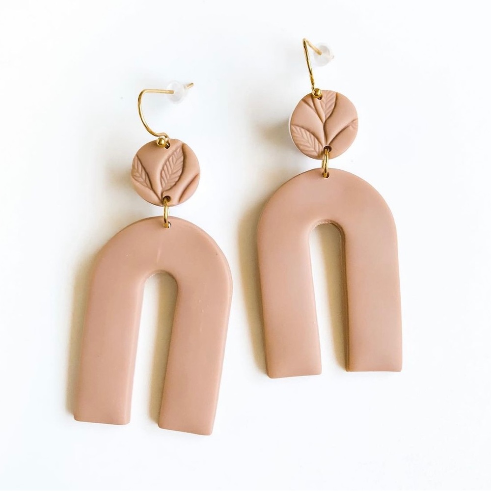 New Handmade Arch Polymer Clay Earrings